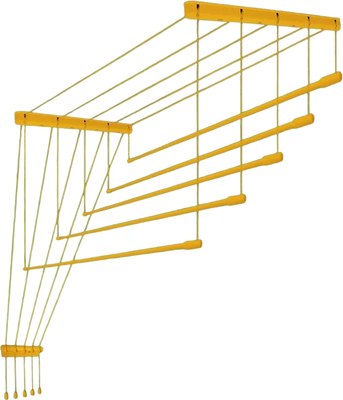 Сушилка для белья Comfort Alumin Group Потолочная Алюминиевая Gold Style 5 прутьев 1.4м - фото