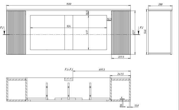 Портал для камина Смолком Dakota F 2D-fr3 V60 (бьянко белый)