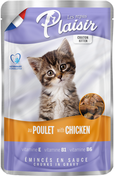 Влажный корм для кошек Plaisir для котят курица в соусе - фото