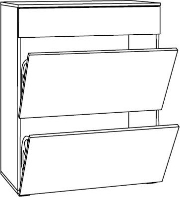 Тумба для обуви Mobi Остин 16.121 (серый графит 0162 РЕ/дуб золотой Craft/графит ZB 856-2)