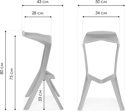 Табурет пластиковый Woodville Mega