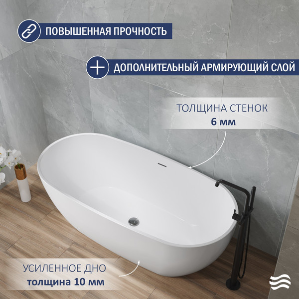 Ванна акриловая Lauter Lila 180x81.5 / 21660280