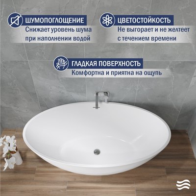 Ванна акриловая Lauter Tess 165x90 / 21683465