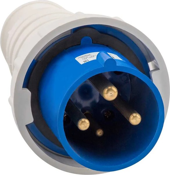 Вилка штепсельная КЭАЗ 033-63А-6h-220AC-2P+PE-IP67 / 222741 - фото