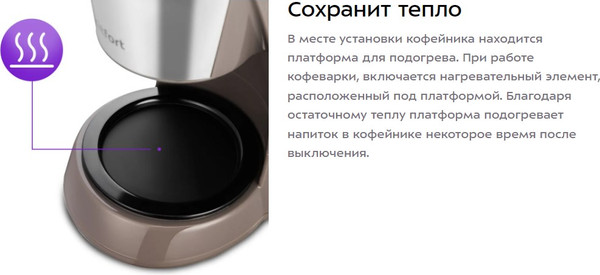 Капельная кофеварка Kitfort КТ-7395