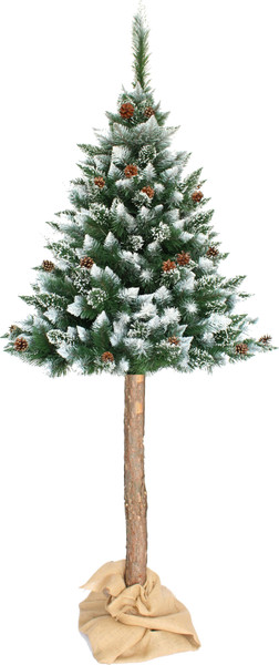 Сосна искусственная Toyland С белыми кончиками и шишками на штамбе - фото