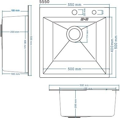 Мойка кухонная Schtoff Best Decor Silver 5550