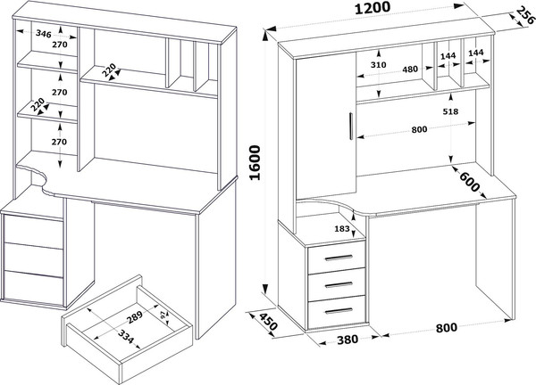 Письменный стол Сокол-Мебель КСТ-16