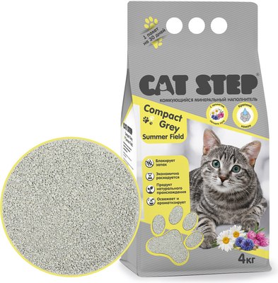 Наполнитель для туалета Cat Step Compact Grey Summer Field / 20313047