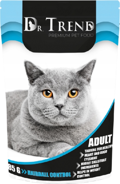 Влажный корм для кошек Dr.Trend с функцией выведения шерсти - фото