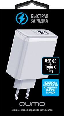 Адаптер питания сетевой Qumo Energy PD 65W Charger 0075 / Q43017