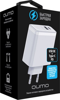Адаптер питания сетевой Qumo Energy PD 65W Charger 0075 / Q43017