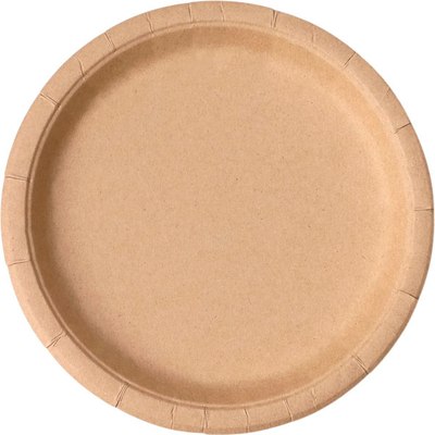 Набор одноразовых тарелок ИнтроПластика Крафт новый 180мм - фото