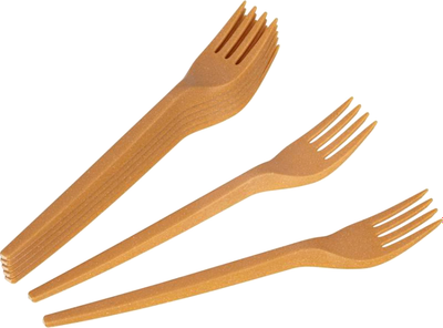 Набор одноразовых вилок ИнтроПластика Био Древ 163мм - фото