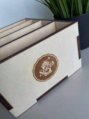 Органайзер для кухни ОМурМебель для специй с гравировкой