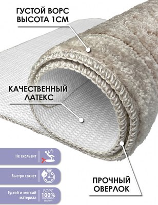 Коврик для туалета Shahintex РР 60x80 003