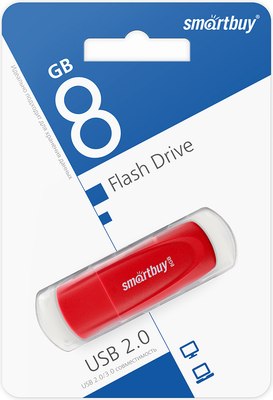 USB flash накопитель SmartBuy Scout Red 8GB (SB008GB2SCR)