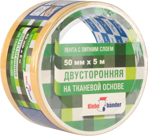 Скотч двухсторонний Klebebander 50мм 5м / KPV505T - фото