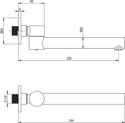 Излив Deante Cascada Gold BR NAC R87K