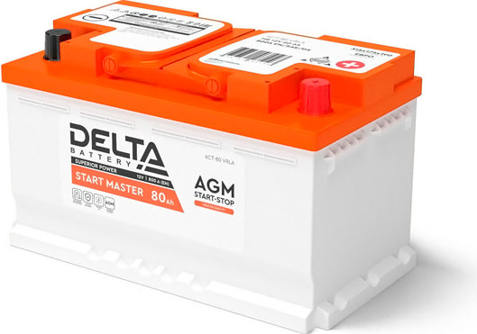 Автомобильный аккумулятор DELTA Battery AGM R+ - фото