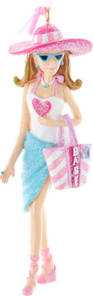 Елочная игрушка Kurt S. Adler Christmas 2024. Модница на пляже / A2338_2 - фото