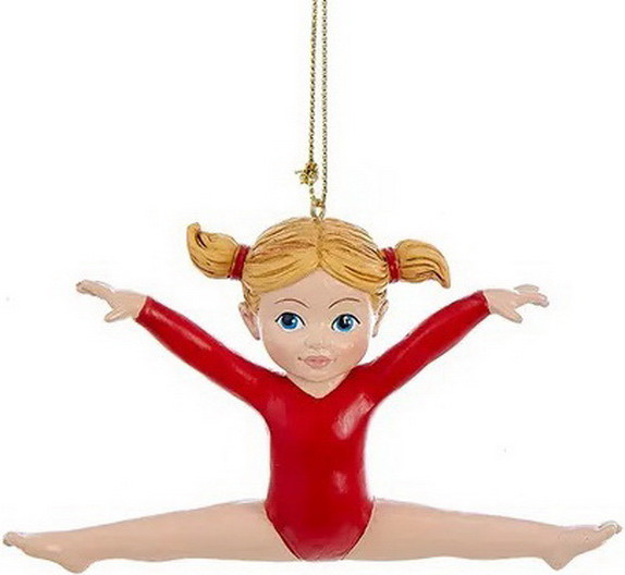 Елочная игрушка Kurt S. Adler Christmas 2024. Гимнастка в красном / C9289_2 - фото