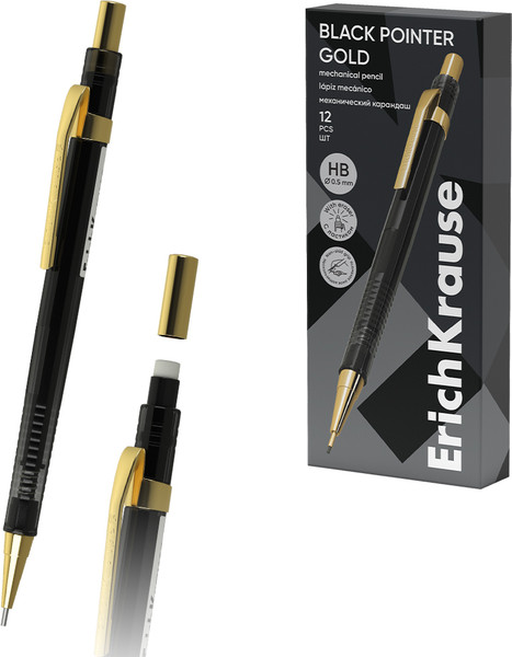 Механический карандаш Erich Krause Black Pointer Gold / 60978
