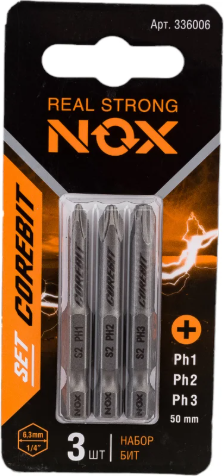 Набор бит Nox E6.3 Ph1.2.3-50 / 336006 - фото