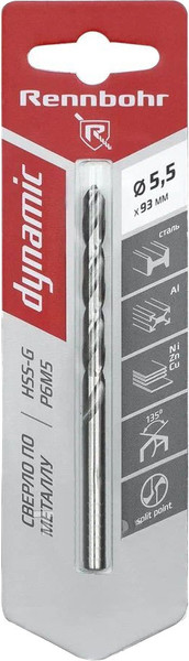 Сверло Rennbohr 5.5х93мм Dinamic P9M3 / 675055 - фото