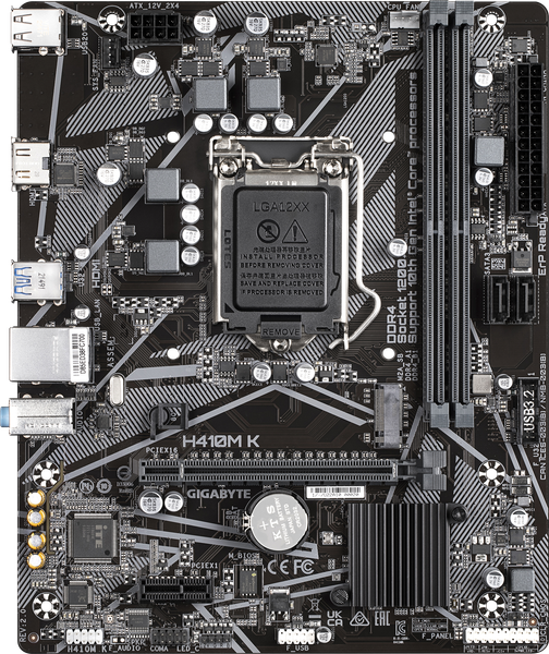 Материнская плата Gigabyte H410M K - фото