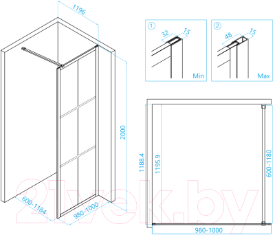 Душевая стенка RGW WA-11-B / 32101110-84
