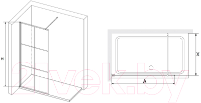 Душевая стенка RGW WA-11-B / 32101110-84