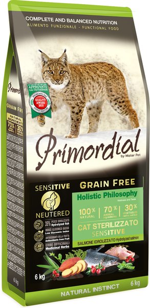 Сухой корм для кошек Primordial Cat Neutered Sensitive Salmon / MGSP2306 - фото