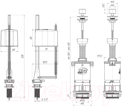 Арматура Ани Пласт WC4550M