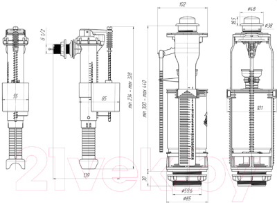 Арматура Ани Пласт WC8010C