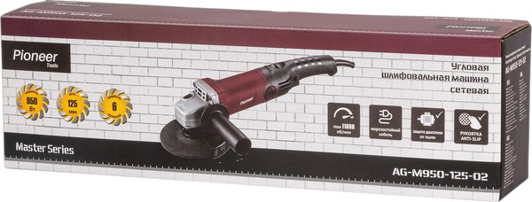 Угловая шлифовальная машина Pioneer AG-M950-125-02
