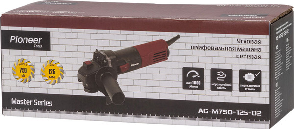 Угловая шлифовальная машина Pioneer AG-M750-125-02