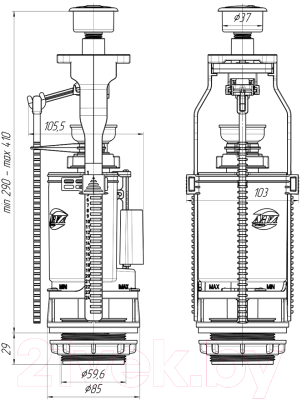 Арматура Ани Пласт WC7050M