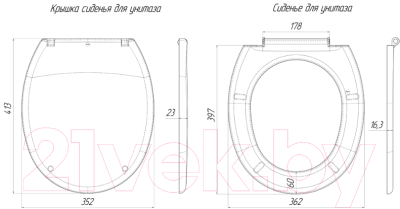 Сиденье для унитаза Ани Пласт WS0100