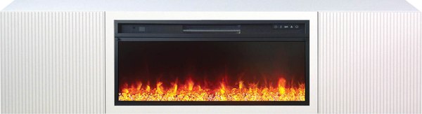 Каминокомплект Смолком Montana F 2D-fr1 V42 Vision 42 LED (бьянко белый) - фото