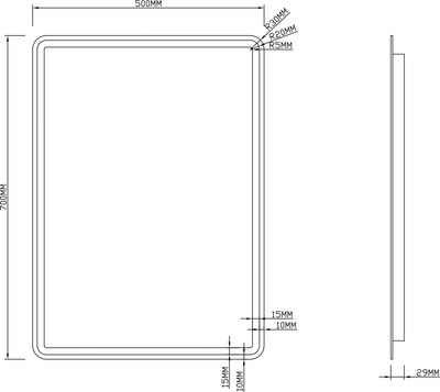Зеркало Roxen Irida 510185-50AF
