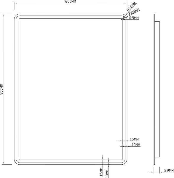 Зеркало Roxen Irida 510185-60ST Smart Touch