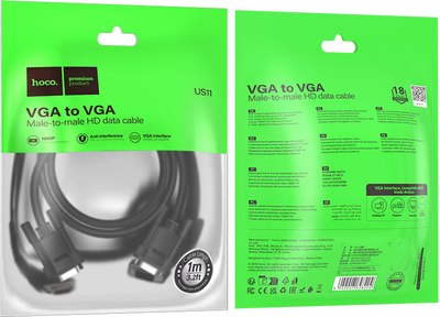 Кабель Hoco US11 VGA to VGA
