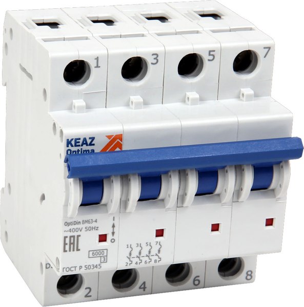 Выключатель автоматический КЭАЗ OptiDin BM63-4C40-УХЛ3 / 260894 - фото