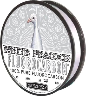 Леска флюорокарбоновая Balsax Fluorocarbon White Peacock 0.25мм - фото