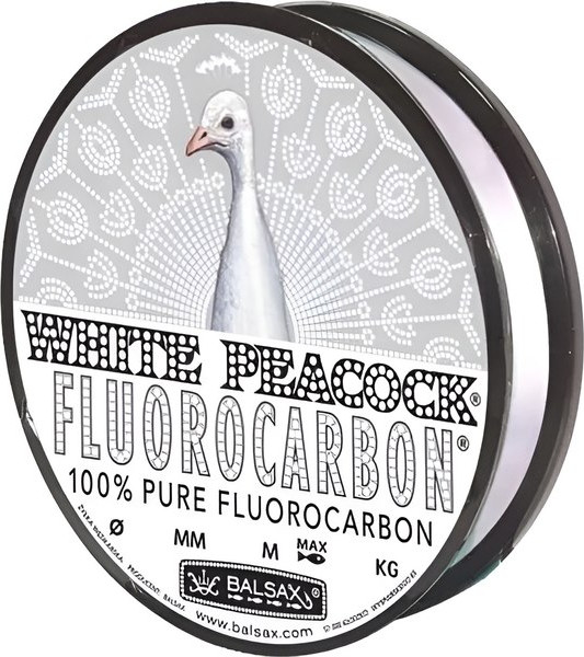Леска флюорокарбоновая Balsax Fluorocarbon White Peacock 0.10мм - фото