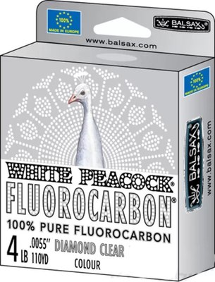 Леска флюорокарбоновая Balsax Fluorocarbon White Peacock 0.40мм
