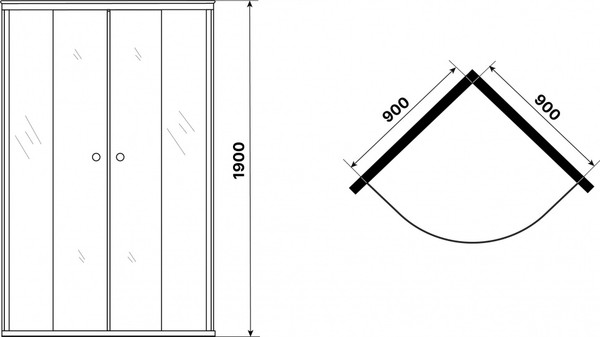 Душевой уголок Niagara Eco NG-1007-14T 90x90x190