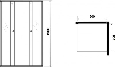 Душевой уголок Niagara Eco NG-1008-14QMT 80x80x190