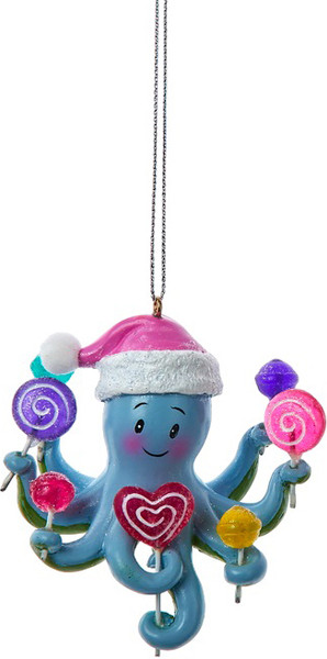 Елочная игрушка Kurt S. Adler Christmas 2024. Осьминог / D4494 - фото